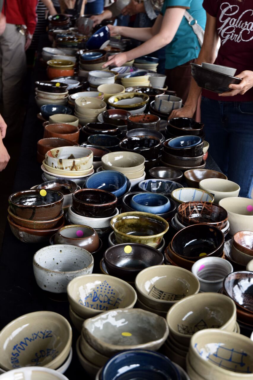 ceramic bowls on a table