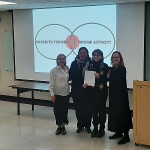 Pictured are Professors Angela Reinoehl, Dr. Carolina Alarcon, Dangelo Kwasny-Black Dr. Laurel Fredrickson