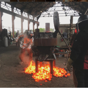 Gwen Kelling firing metal